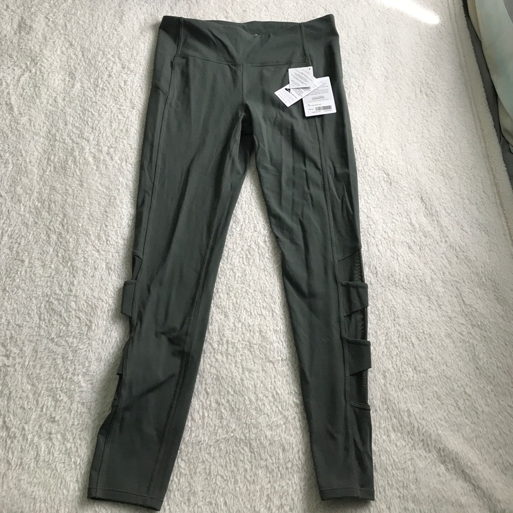 Athleta Olive Green Mesh Leggings